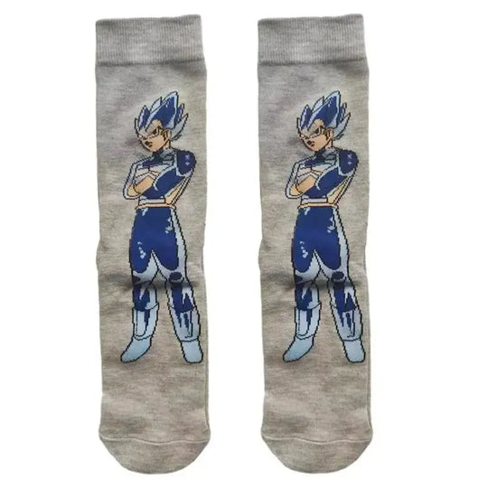 Dragon Ball Z Socks - Mens Cotton Anime Long Socks featuring Piccolo Vegeta Master Roshi and Torankusu Figures - Gapo Goods - Apparel