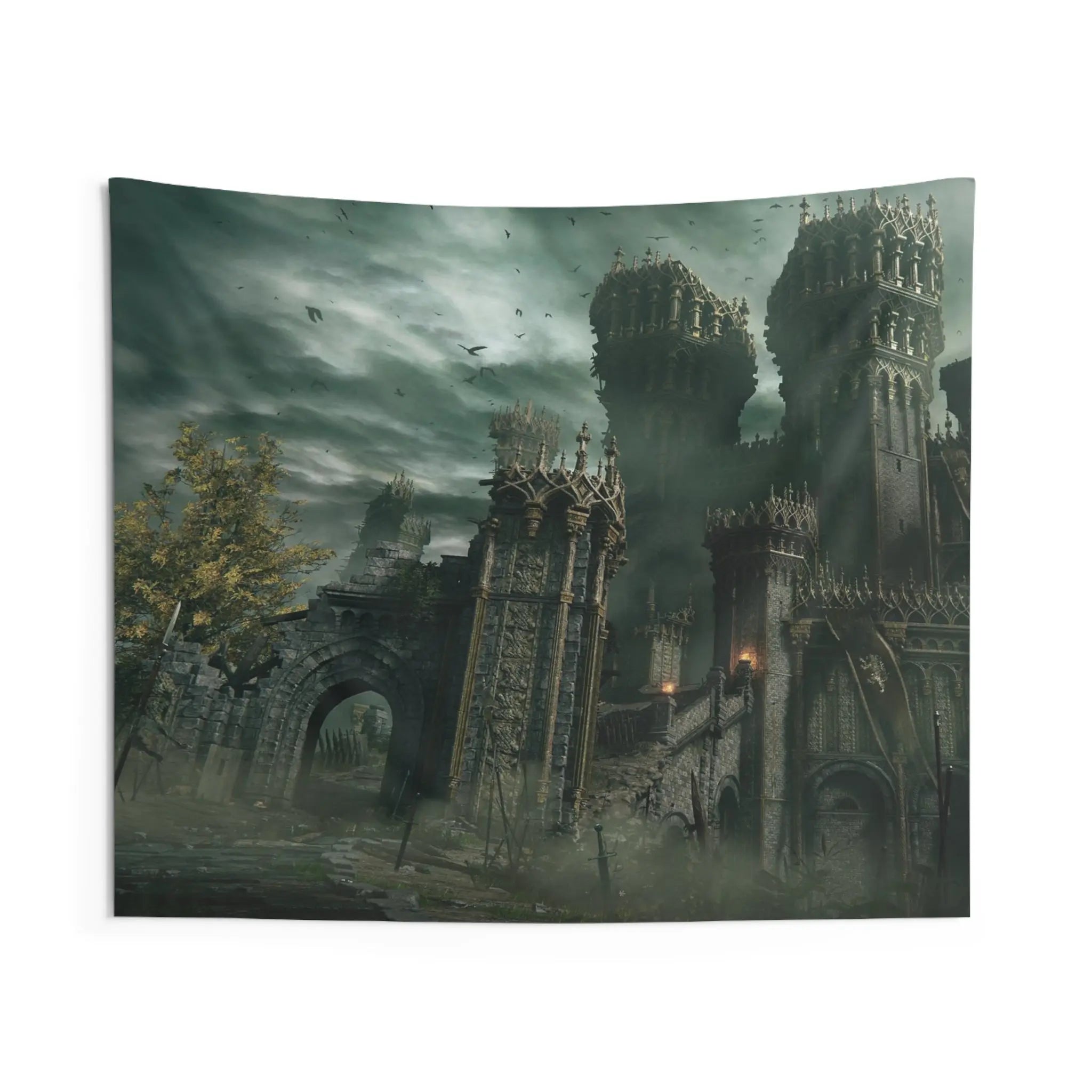 Elden Ring Castle Indoor Wall Tapestries - Gapo Goods - Home Decor