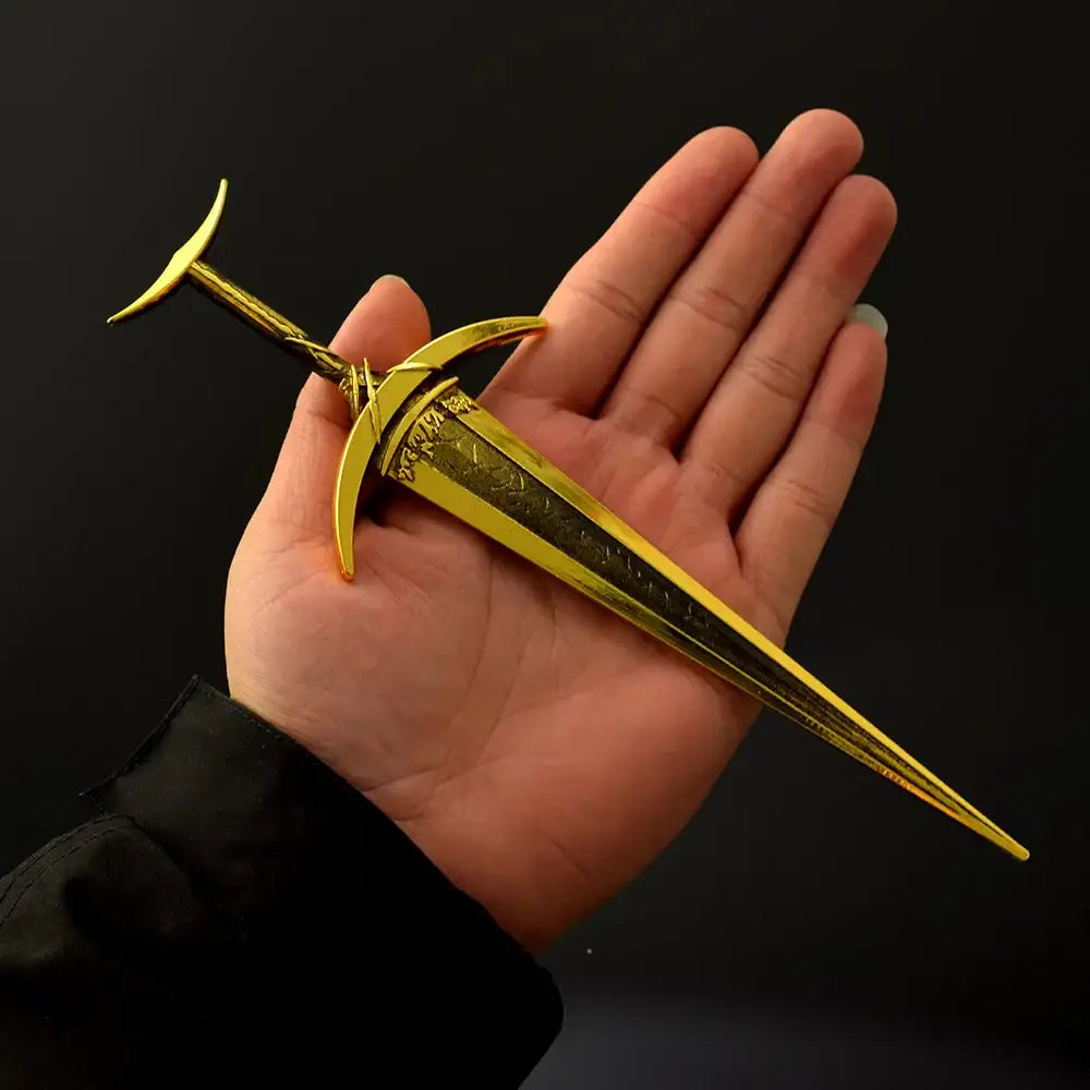 Epic Mini Sword for Gamer Gifts and Gaming Room Decor - 22cm Golden Order