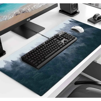 Extended Gaming Mouse Pad - Large Waterproof Non-Slip Desk Mat with Stitched Edges