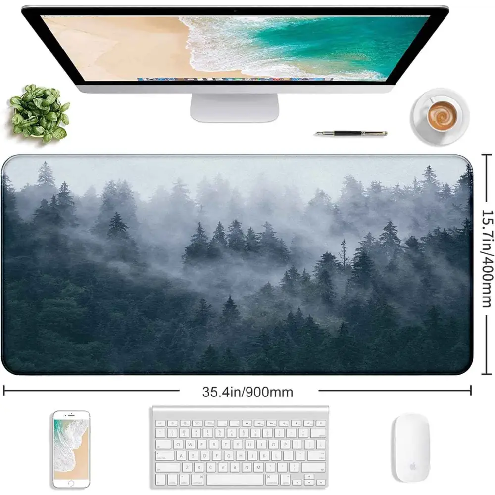 Extended Gaming Mouse Pad - Large Waterproof Non-Slip Desk Mat with Stitched Edges