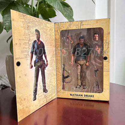 Nathan Drake Action Figure - NECA 7 Inch Articulated Toy With Accessories