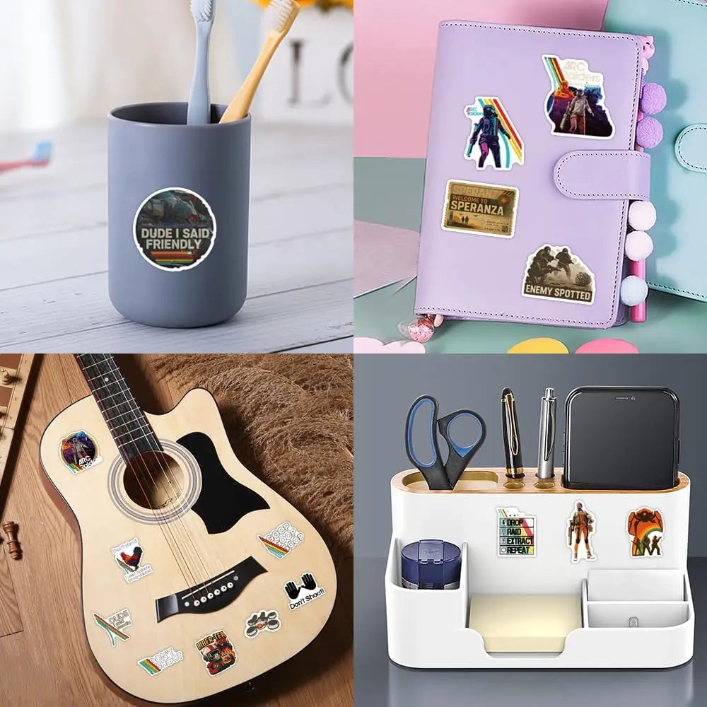 56PCS Arc Raiders Don't Shoot I Need Apricots for My Chicken Stickers Waterproof Vinyl for Water Bottle Bumper Car Laptop