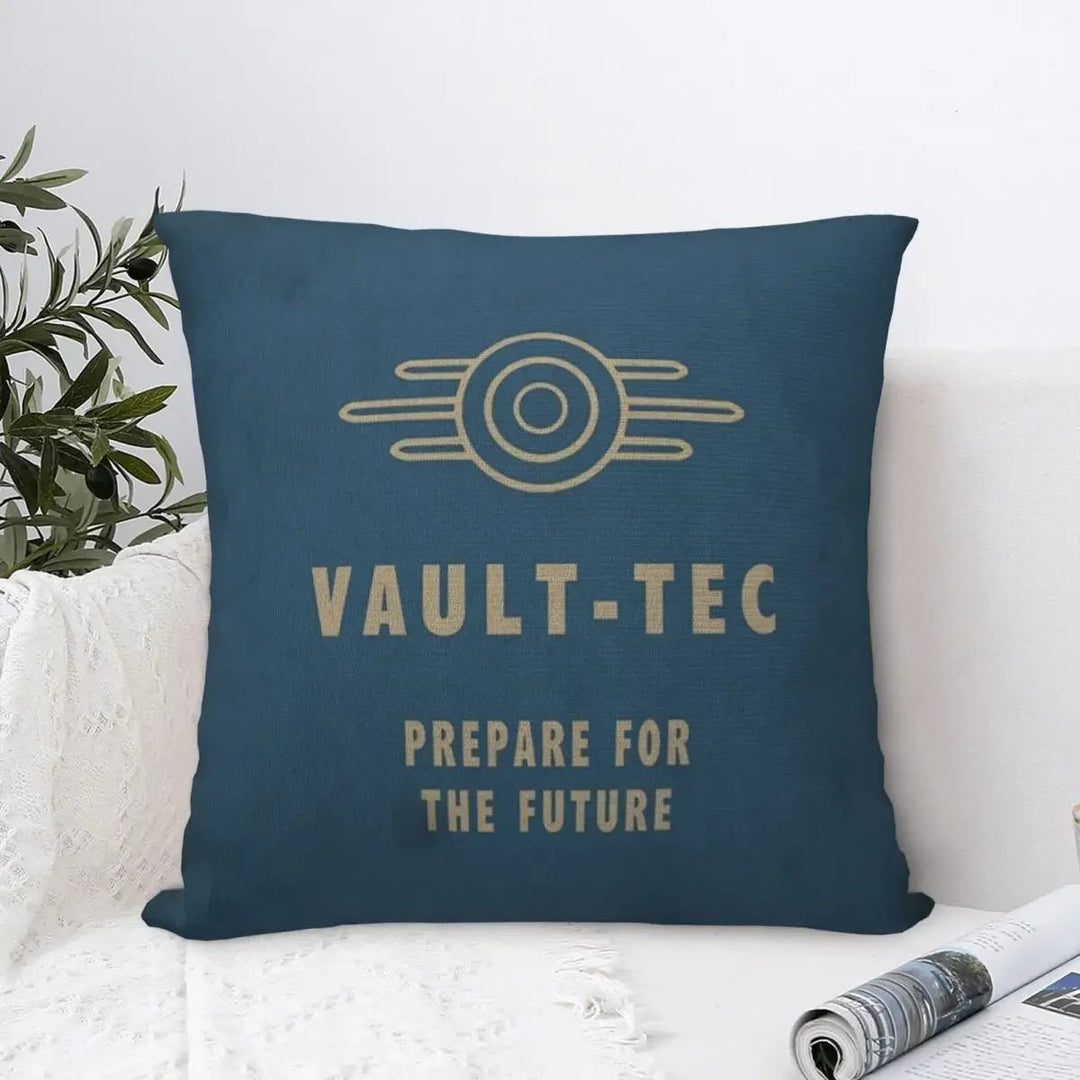 Fallout 4 Vault - Tec Logo Square Pillowcase, Decorative Cushion Cover, Polyester Throw Pillow Cover for Home Bedroom - Gapo Goods - 