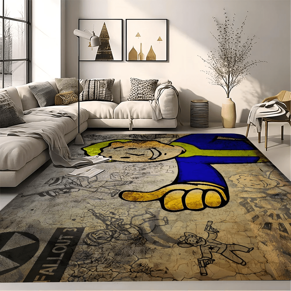 Fallout - Themed Floor Mat, Anti - Slip Bathroom Mat, Kids' Bedroom Doormat, Living Room Welcome Rug - Gapo Goods - 