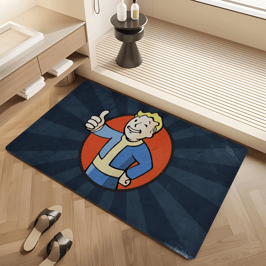 Fallout - Themed Floor Mat, Anti - Slip Bathroom Mat, Kids' Bedroom Doormat, Living Room Welcome Rug - Gapo Goods - 