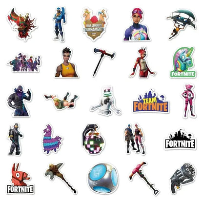 Fortnite Stickers - Premium Quality Gamer Decal Set | Vibrant Laptop & Water Bottle Stickers Stickers