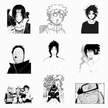Naruto Stickers – Black and White Uzumaki Sticker Set | Cool Anime Decals Paper products
