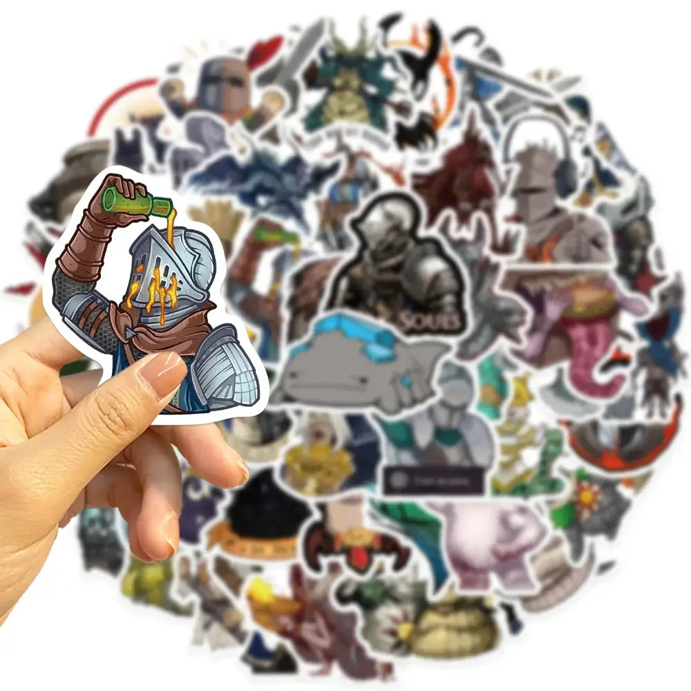 Dark Souls Stickers – 50PCS Waterproof Vinyl Decals | Durable Gaming Laptop Stickers Paper products
