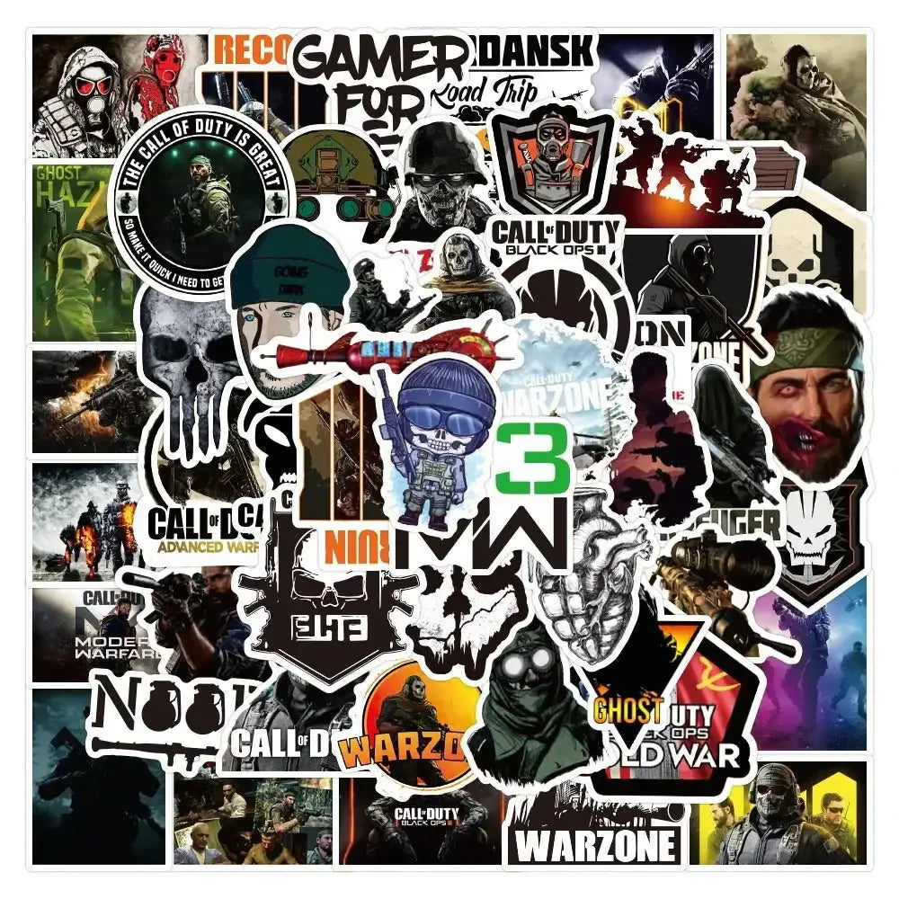 Call of Duty Stickers – Colorful Game Decals | Durable Laptop Stickers Pack 30PCS Game Paper products