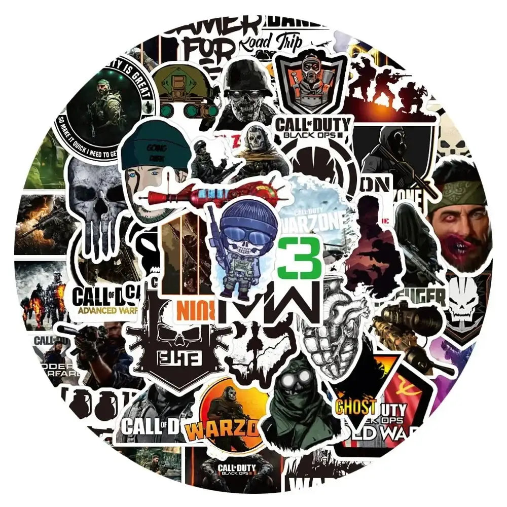 Call of Duty Stickers – Colorful Game Decals | Durable Laptop Stickers Pack Paper products