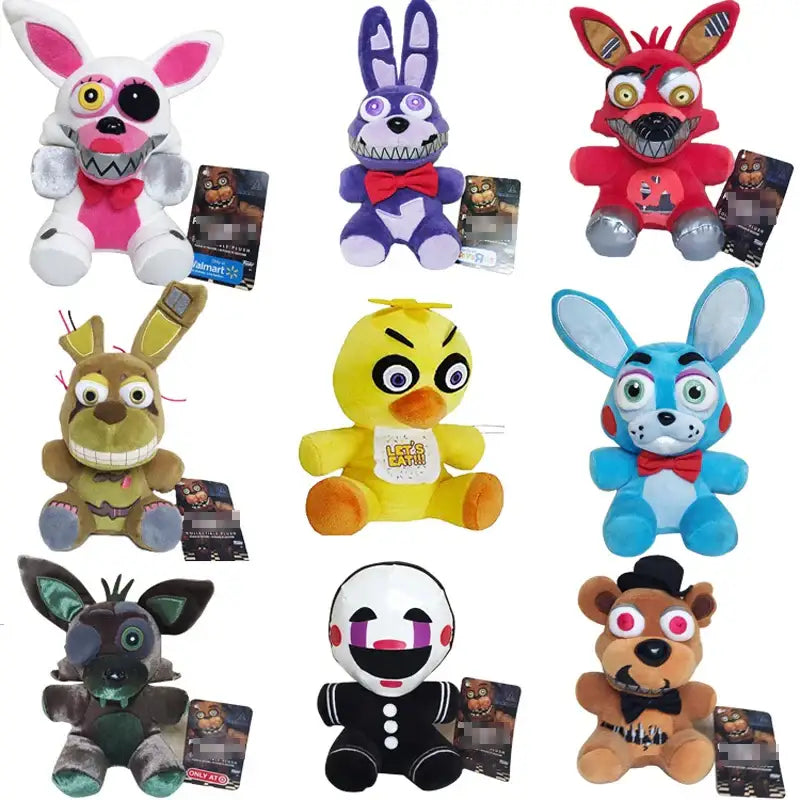 FNAF Plush Set - 9 Piece Five Nights at Freddy’s Collection | 7 Inch Gaming Plushies