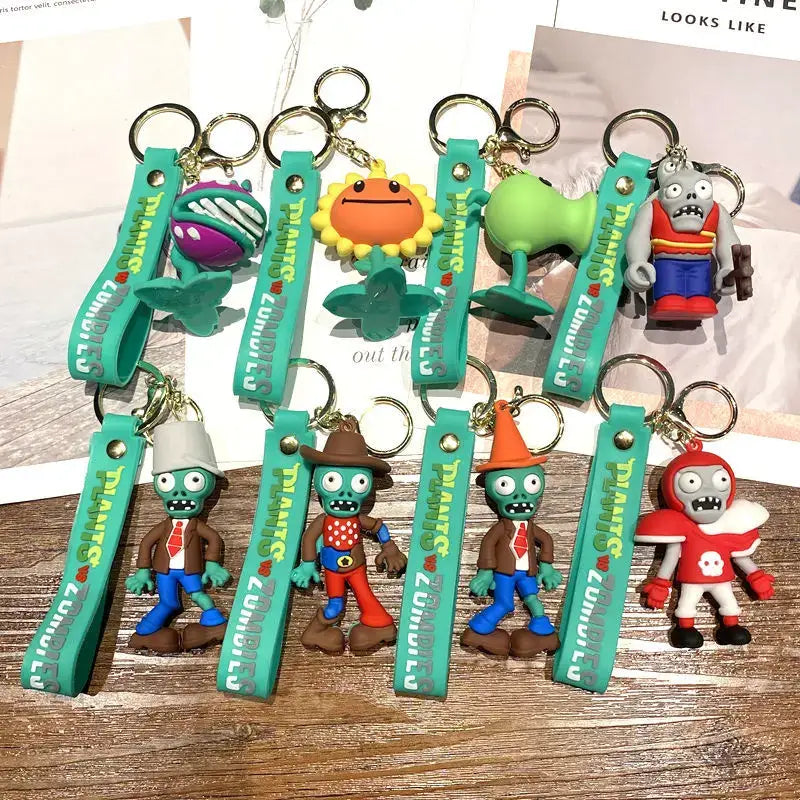 Funny Zombie Keychain for Gamer Gifts and Video Game Merchandise - 8pcs