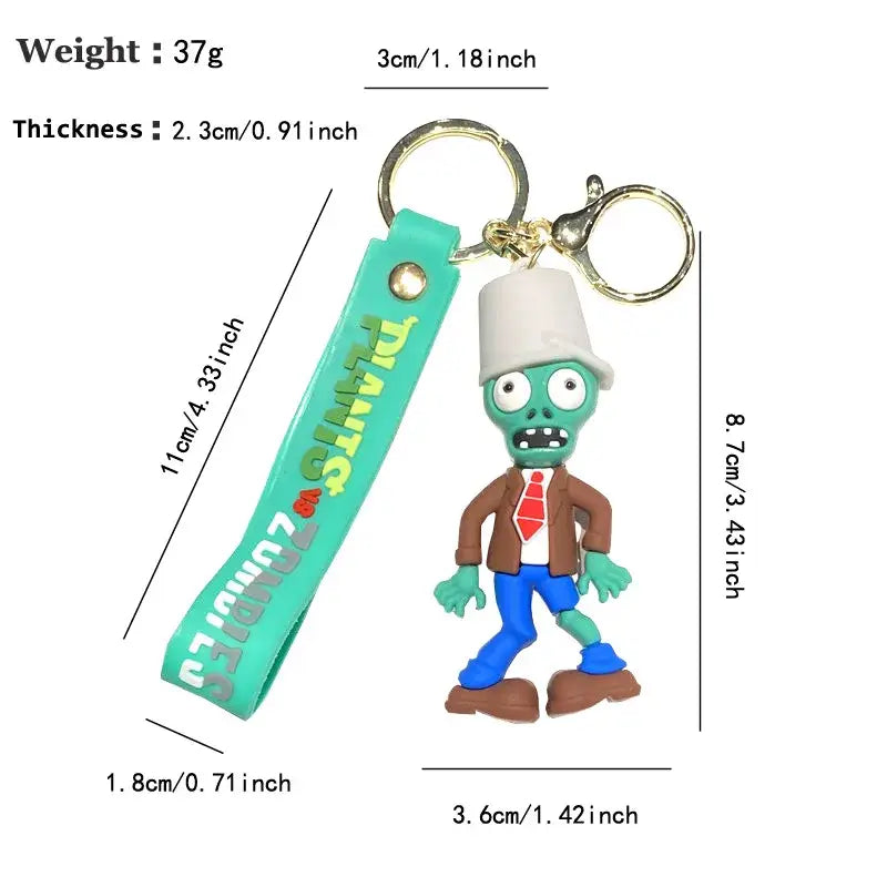 Funny Zombie Keychain for Gamer Gifts and Video Game Merchandise