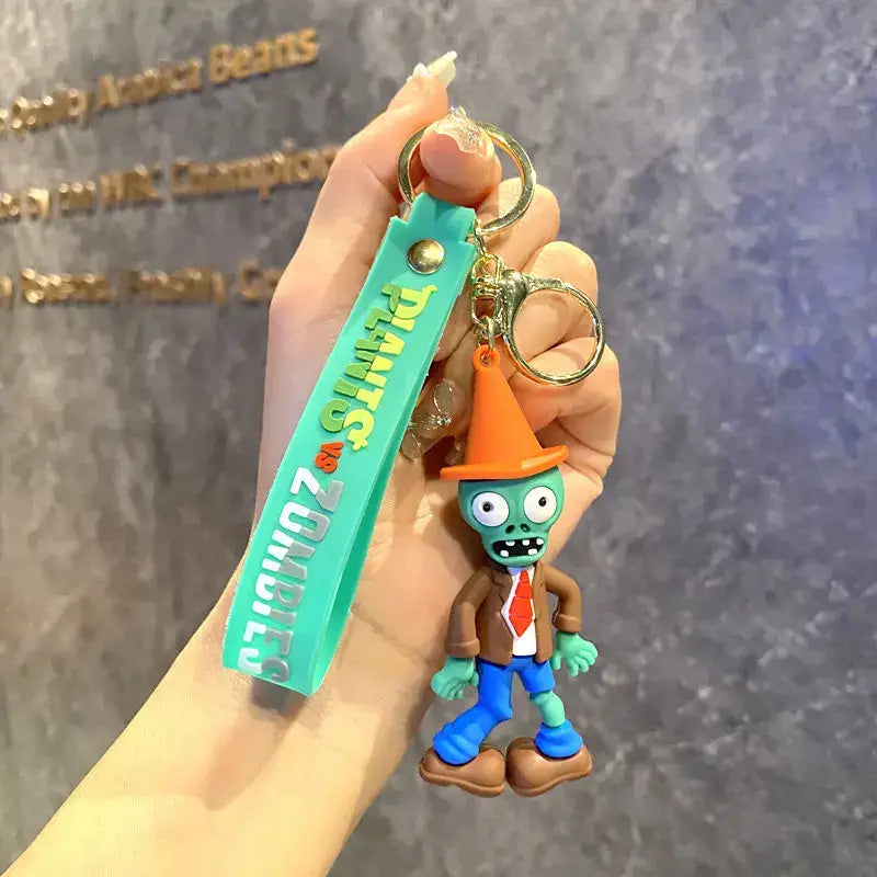 Funny Zombie Keychain for Gamer Gifts and Video Game Merchandise - D