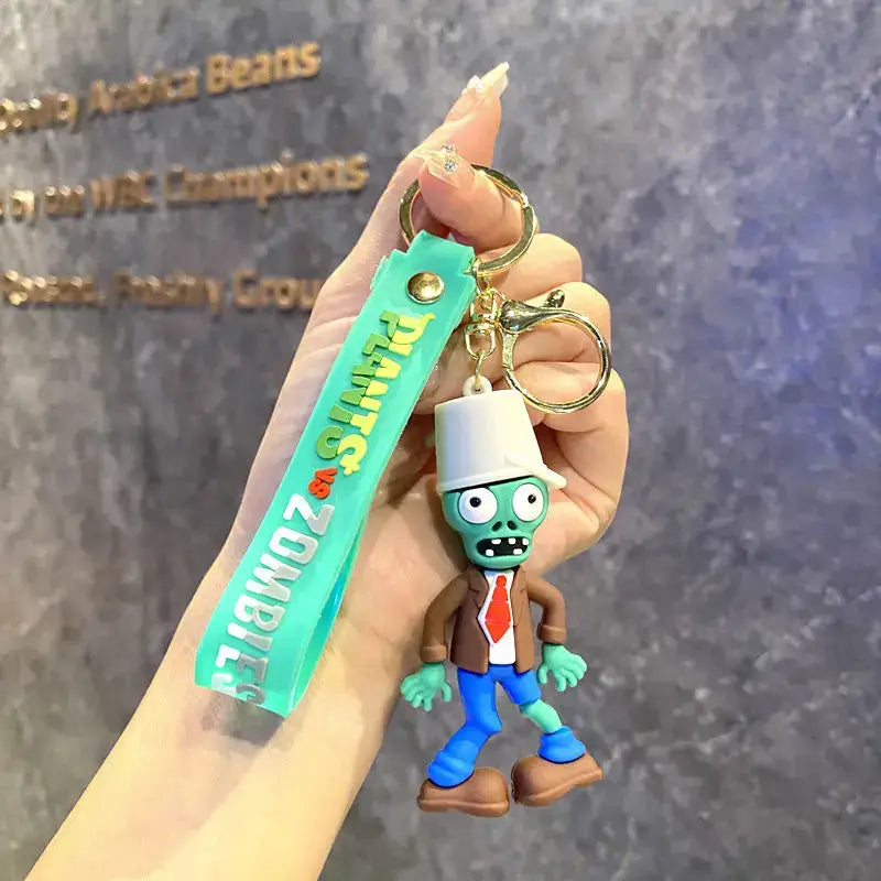 Funny Zombie Keychain for Gamer Gifts and Video Game Merchandise - F