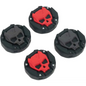 Skull Thumb Grip Caps – Silicone PS5 Controller Accessories | Non Slip Black Red Covers Gaming Accessories