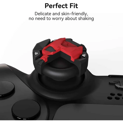 Skull Thumb Grip Caps – Silicone PS5 Controller Accessories | Non Slip Black Red Covers Gaming Accessories