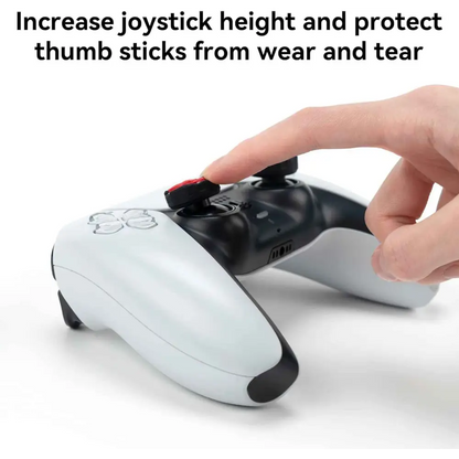 Skull Thumb Grip Caps – Silicone PS5 Controller Accessories | Non Slip Black Red Covers Gaming Accessories