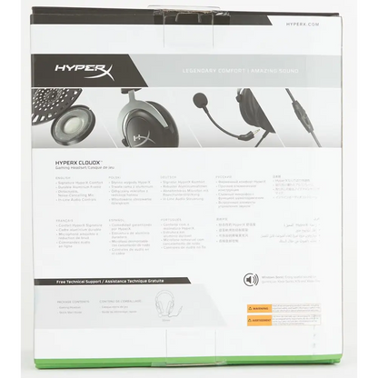 HyperX CloudX, Official Xbox Licensed Gaming Headset, Compatible with Xbox One and Series X|S, Memory Foam Ear Cushions, Detachable Noise-Cancelling Mic, in-line Audio Controls,Black/ Silver