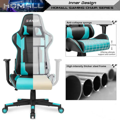Homall Gaming Chair – Ergonomic Computer Chair with Lumbar Support & Headrest Pillow Gaming Accessories