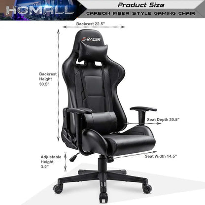 Homall Gaming Chair – Ergonomic Computer Chair with Lumbar Support & Headrest Pillow Gaming Accessories