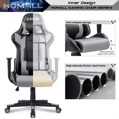 Homall Gaming Chair – Ergonomic Computer Chair with Lumbar Support & Headrest Pillow Gaming Accessories