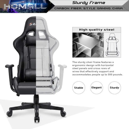 Homall Gaming Chair – Ergonomic Computer Chair with Lumbar Support & Headrest Pillow Gaming Accessories