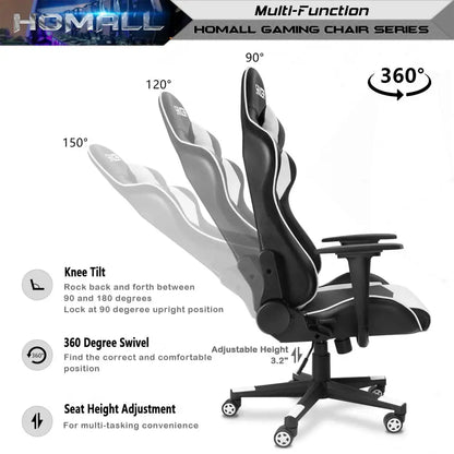 Homall Gaming Chair – Ergonomic Computer Chair with Lumbar Support & Headrest Pillow Gaming Accessories