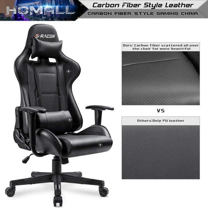 Homall Gaming Chair – Ergonomic Computer Chair with Lumbar Support & Headrest Pillow Gaming Accessories
