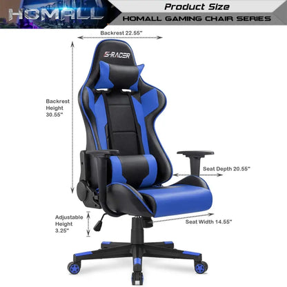 Homall Gaming Chair – Ergonomic Computer Chair with Lumbar Support & Headrest Pillow Gaming Accessories