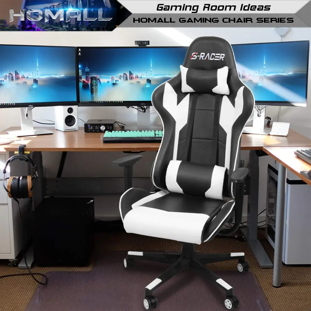 Homall Gaming Chair – Ergonomic Computer Chair with Lumbar Support & Headrest Pillow Gaming Accessories