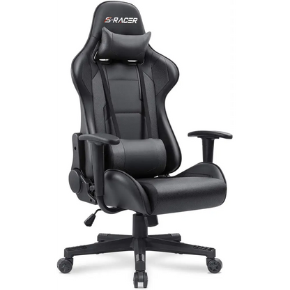 Homall Gaming Chair – Ergonomic Computer Chair with Lumbar Support & Headrest Pillow Dark Black Gaming Accessories