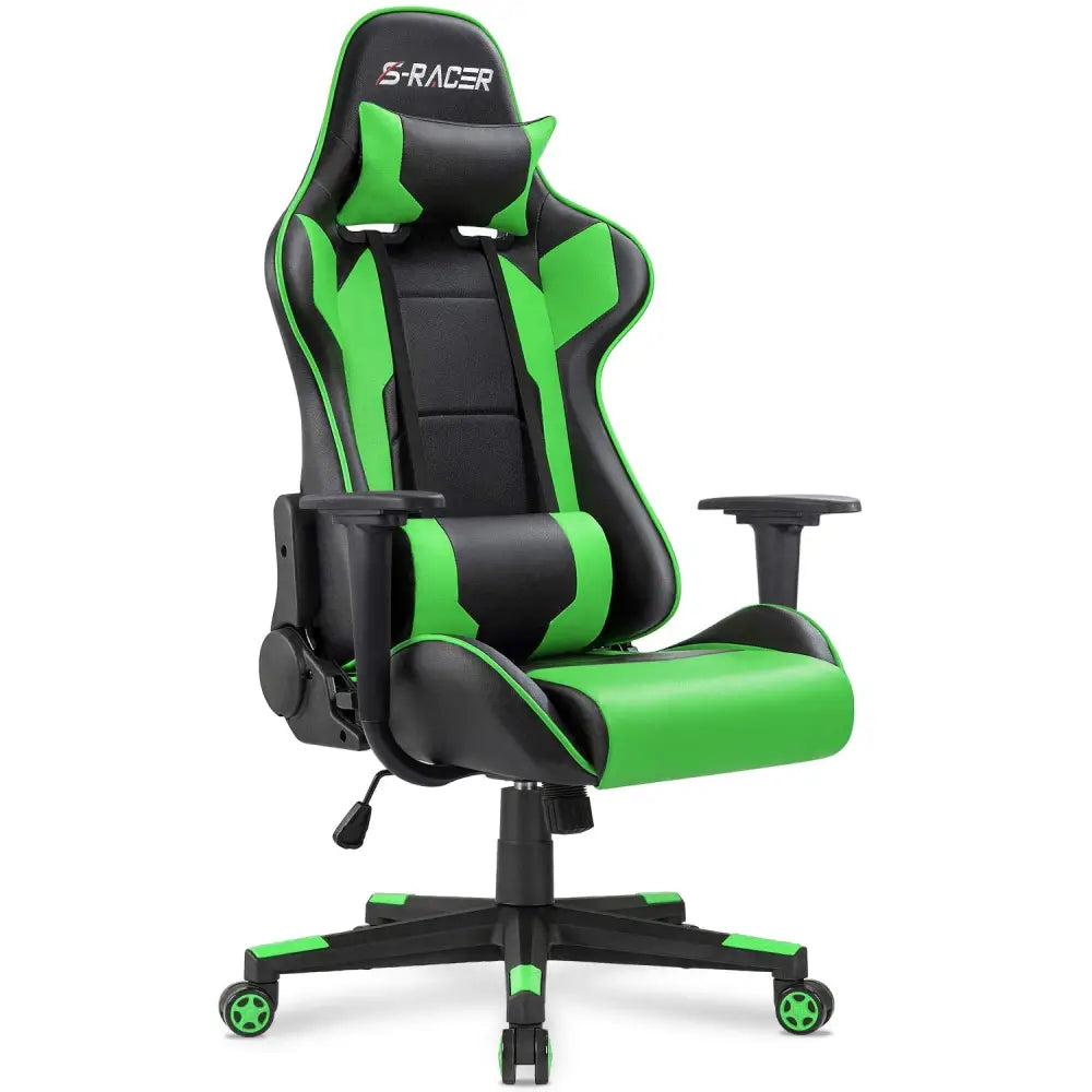 Homall Gaming Chair – Ergonomic Computer Chair with Lumbar Support & Headrest Pillow Green Gaming Accessories