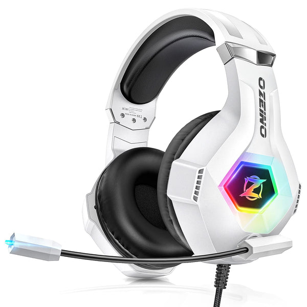 Gaming Headset 7.1 Surround – Noise Cancelling Mic, Memory Foam Earmuffs, RGB LED Lighting