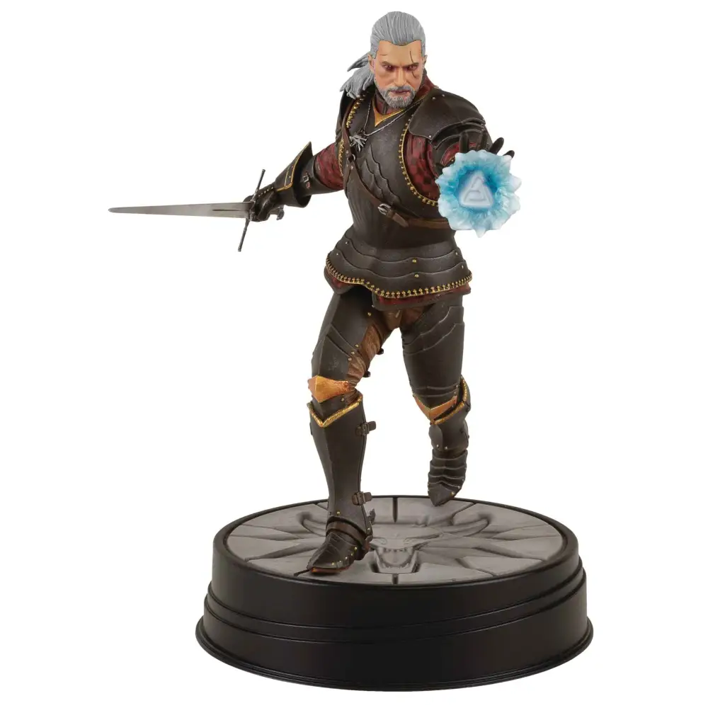 Witcher 3 Geralt Figure – Dark Horse Collectible Tourney Armor Statue 7.75 Inch Collectible
