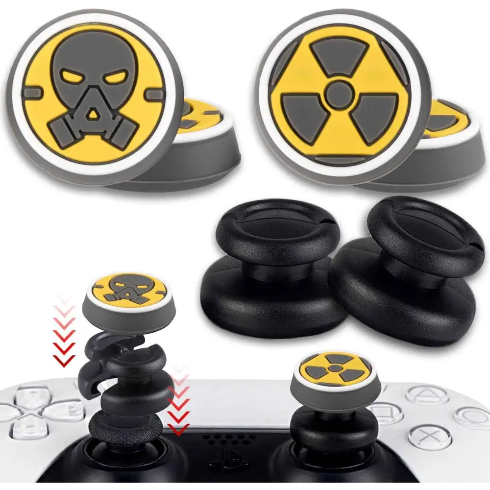 Thumbstick Extender for PS5 & PS4 Controllers - PlayRealm Ergonomic Grip Set x6 Gaming Accessories