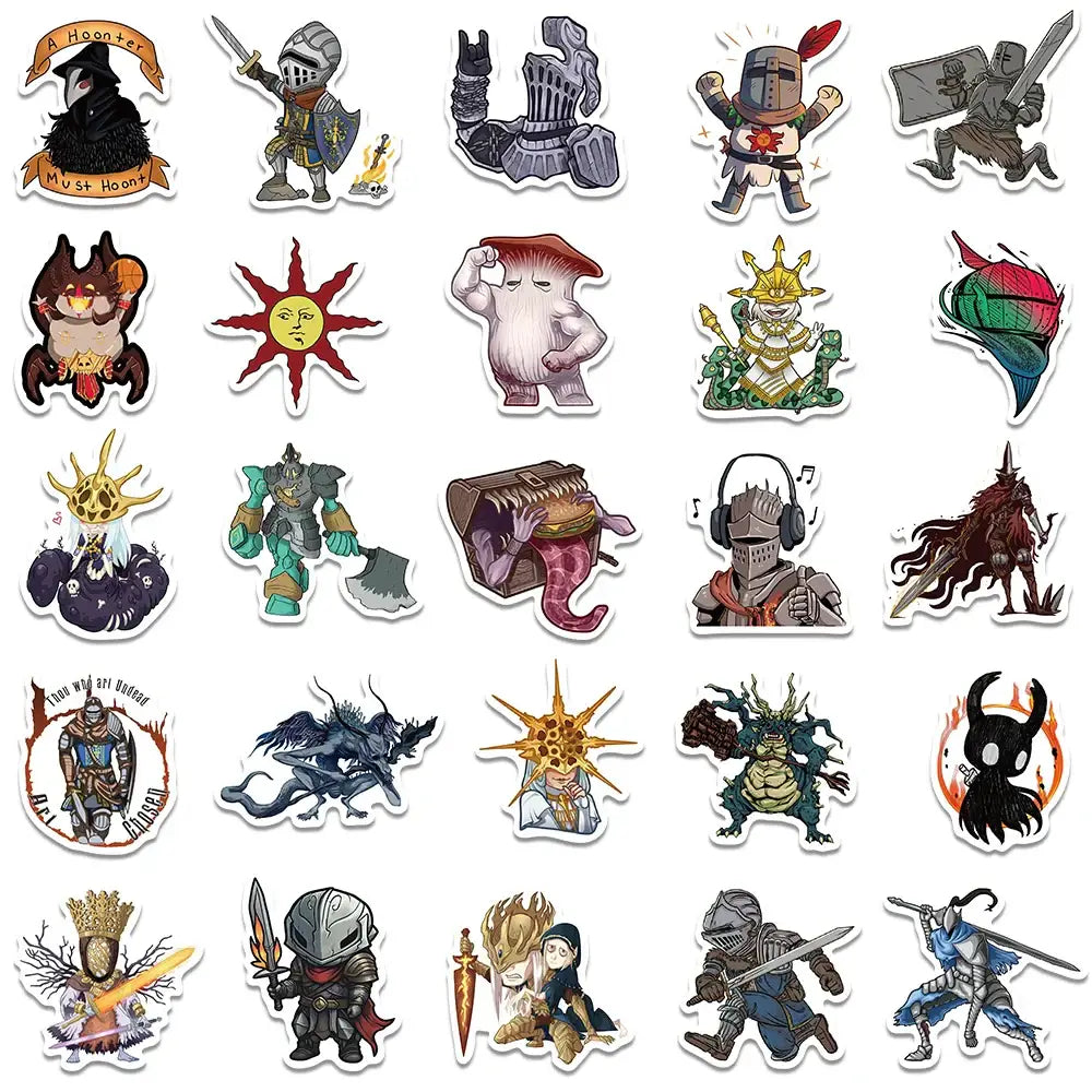 Dark Souls Stickers – Waterproof Vinyl Decal Set | Durable Gamer Collectible Pack Stickers