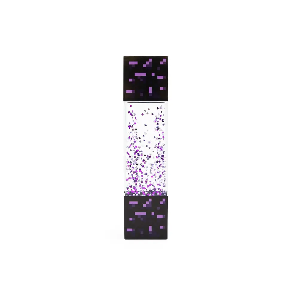 Minecraft Nether Portal Lamp - LED Glitter Motion Light | Bedside Table Decor Home Decor