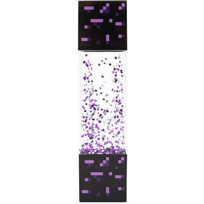 Minecraft Nether Portal Lamp - LED Glitter Motion Light | Bedside Table Decor Home Decor