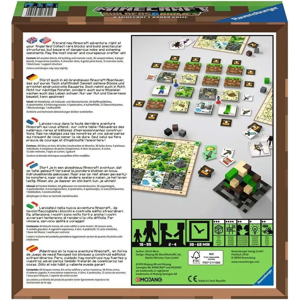 Minecraft Board Game - Ravensburger Strategy Board Game With Creative Building & Easy Setup Games
