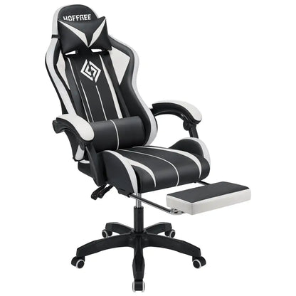 RGB Gaming Chair – Massage Gaming Chair with Bluetooth Speakers, Footrest & LED Lights Gaming Accessories