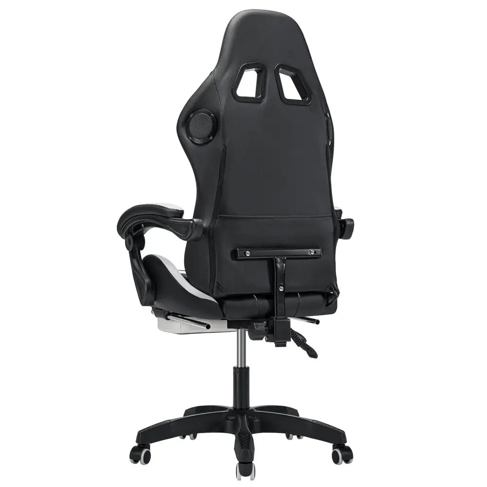 RGB Gaming Chair – Massage Gaming Chair with Bluetooth Speakers, Footrest & LED Lights Gaming Accessories