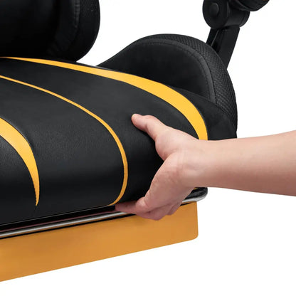 RGB Gaming Chair – Massage Gaming Chair with Bluetooth Speakers, Footrest & LED Lights Gaming Accessories