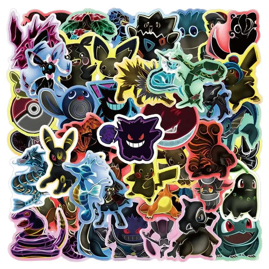 Neon Pokemon Stickers – Waterproof Collectible Decals | Durable Sticker Packs 10pcs Paper products