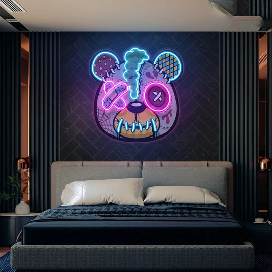 Glowing Nightmares: Five Nights at Freddy’s Neon Sign - Gapo Goods - Wall Art