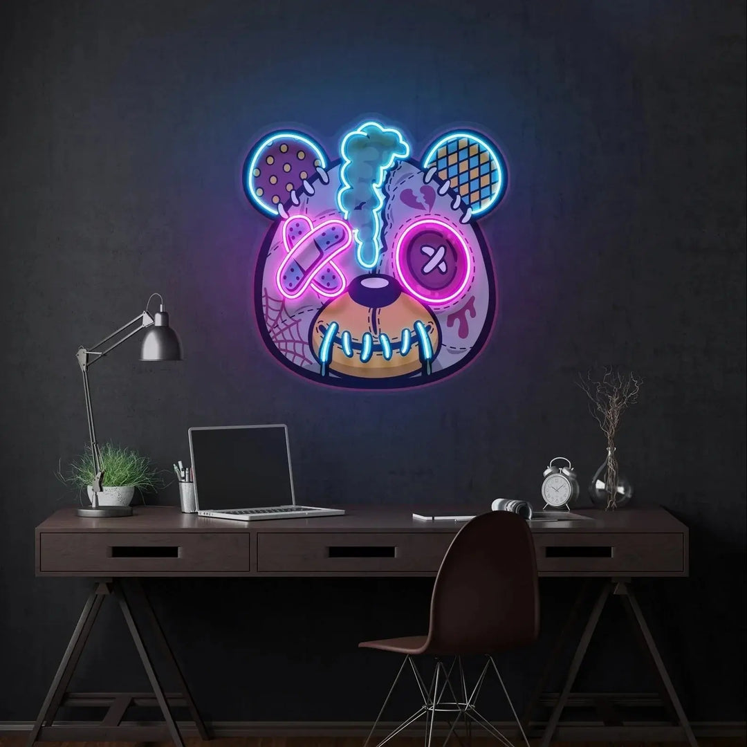 Glowing Nightmares: Five Nights at Freddy’s Neon Sign - Gapo Goods - Wall Art