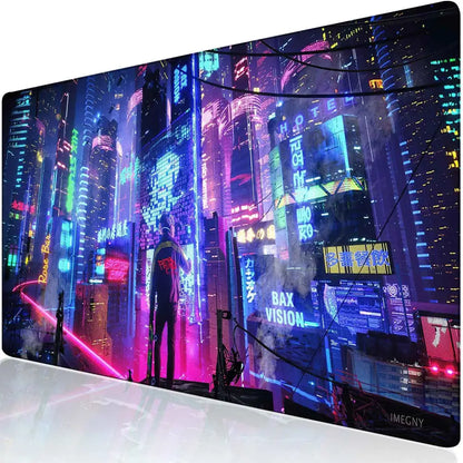 Extended Gaming Mouse Pad – Large Waterproof Mat with Stitched Edges & Non-Slip Rubber Base Mousepad