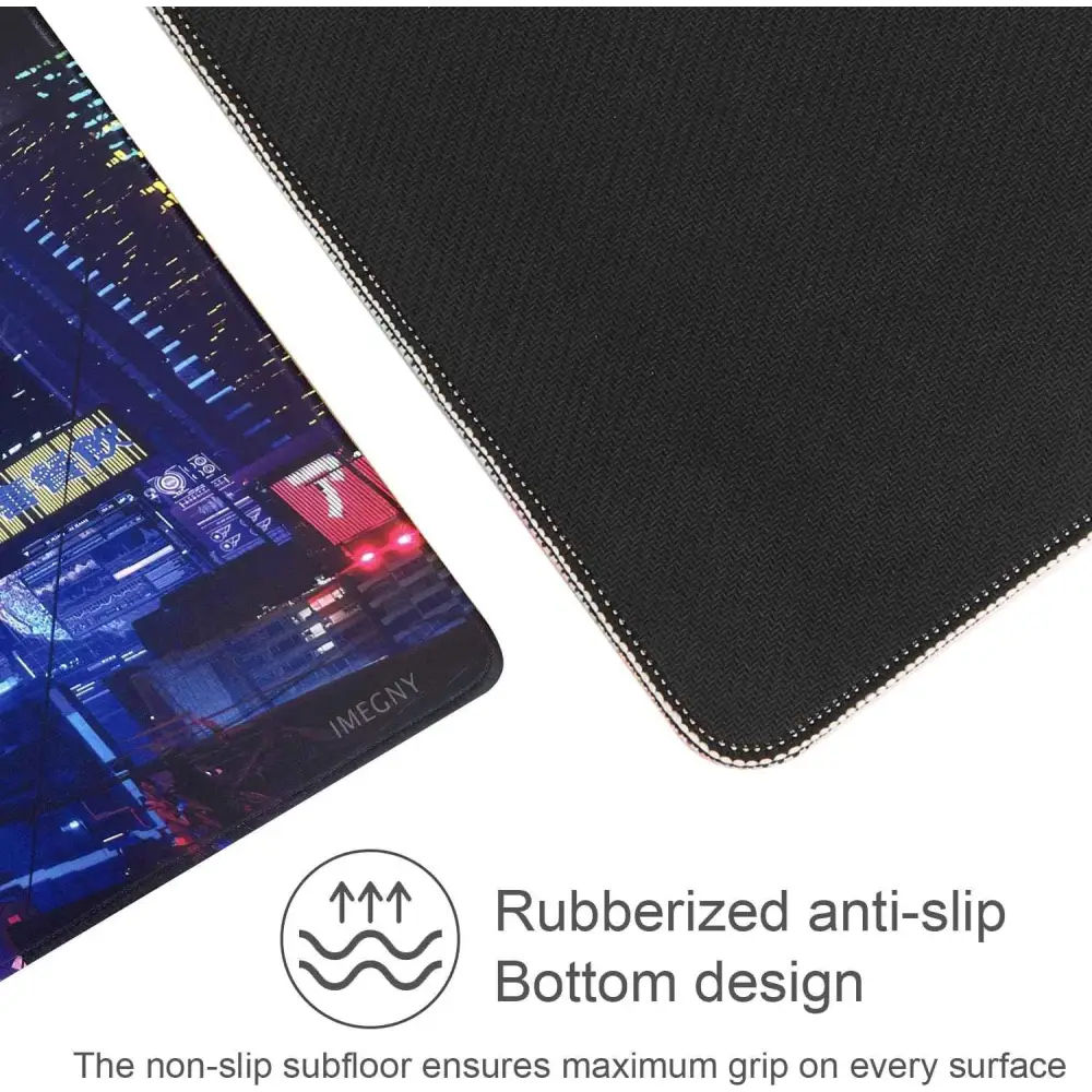 Extended Gaming Mouse Pad – Large Waterproof Mat with Stitched Edges & Non-Slip Rubber Base Mousepad