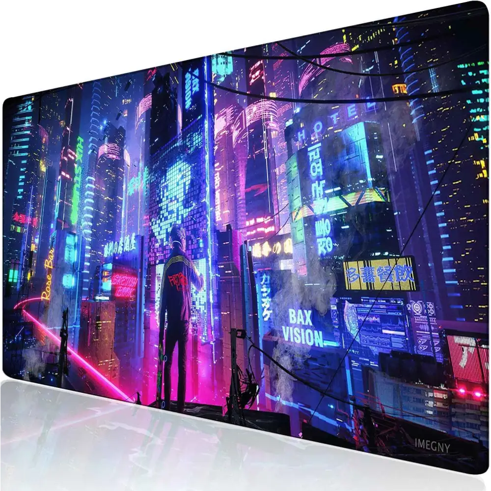 Extended Gaming Mouse Pad – Large Waterproof Mat with Stitched Edges & Non-Slip Rubber Base Mousepad